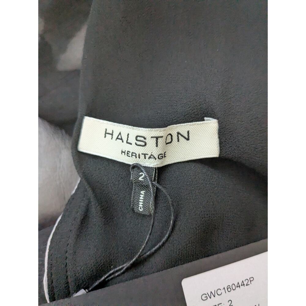 NWT Halston Heritage Sz 2 Asymmetrical Overlay Winged $595 Formal Maxi Dress - Picture 12 of 14
